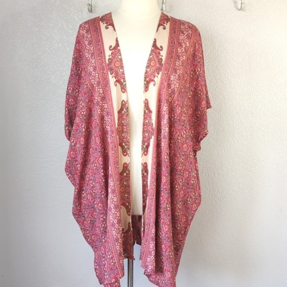 Francesca's Collections One Size Kimono Cover Up Duster Topper